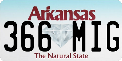 AR license plate 366MIG