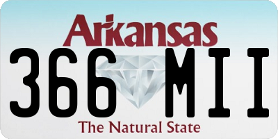 AR license plate 366MII