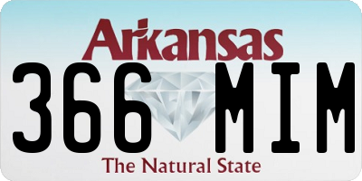 AR license plate 366MIM