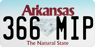 AR license plate 366MIP