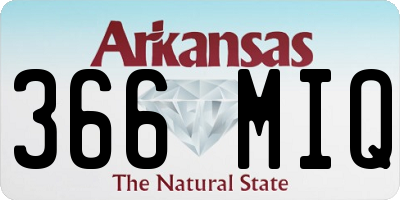 AR license plate 366MIQ