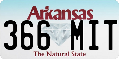 AR license plate 366MIT