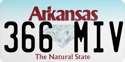AR license plate 366MIV