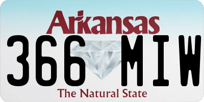 AR license plate 366MIW