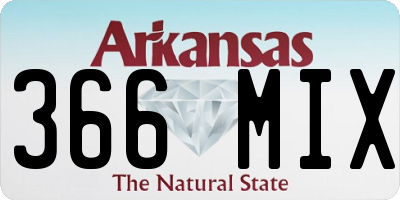 AR license plate 366MIX