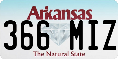 AR license plate 366MIZ