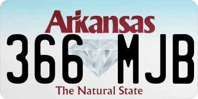 AR license plate 366MJB