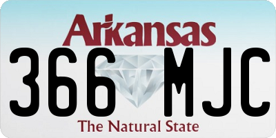 AR license plate 366MJC