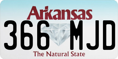 AR license plate 366MJD