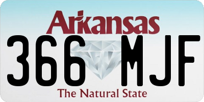 AR license plate 366MJF
