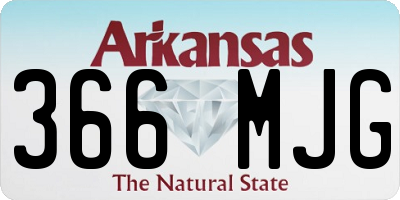 AR license plate 366MJG