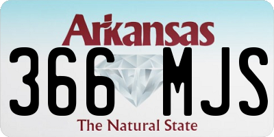 AR license plate 366MJS