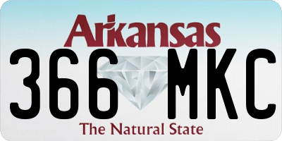 AR license plate 366MKC
