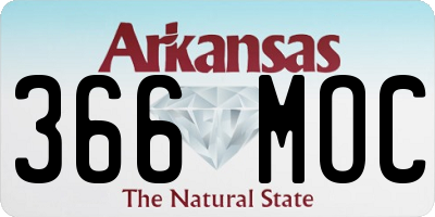 AR license plate 366MOC