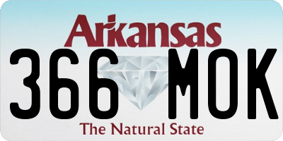 AR license plate 366MOK