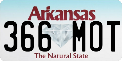 AR license plate 366MOT