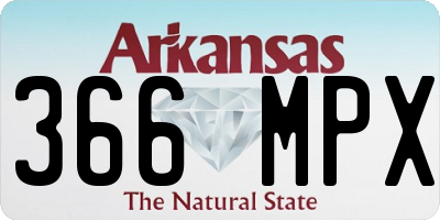 AR license plate 366MPX
