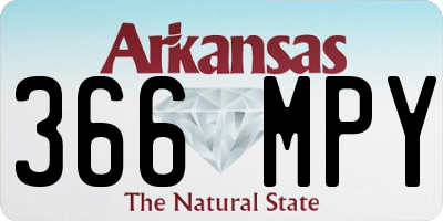 AR license plate 366MPY