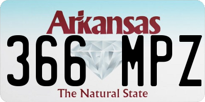 AR license plate 366MPZ