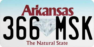 AR license plate 366MSK