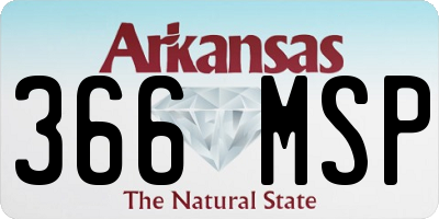 AR license plate 366MSP