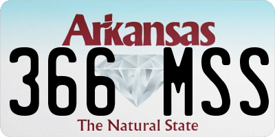 AR license plate 366MSS