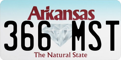 AR license plate 366MST