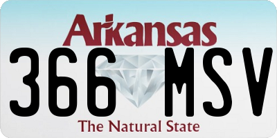 AR license plate 366MSV