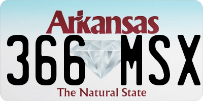 AR license plate 366MSX