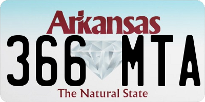 AR license plate 366MTA