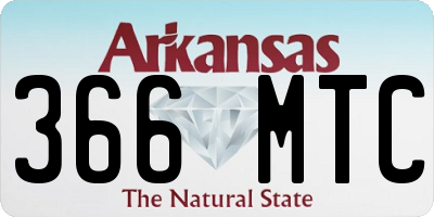 AR license plate 366MTC