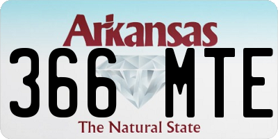 AR license plate 366MTE