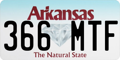 AR license plate 366MTF