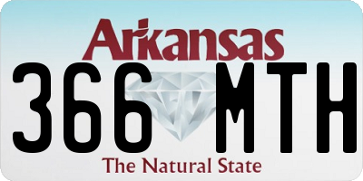 AR license plate 366MTH
