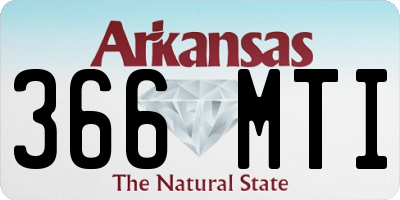 AR license plate 366MTI