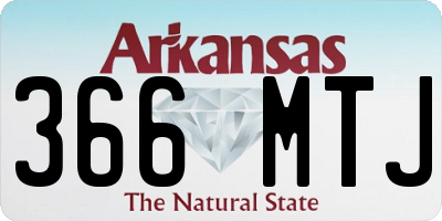 AR license plate 366MTJ