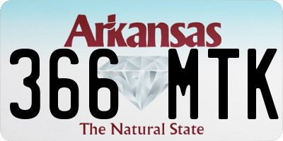 AR license plate 366MTK
