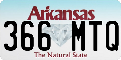 AR license plate 366MTQ