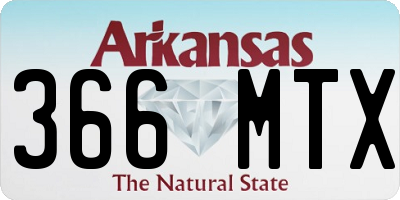 AR license plate 366MTX