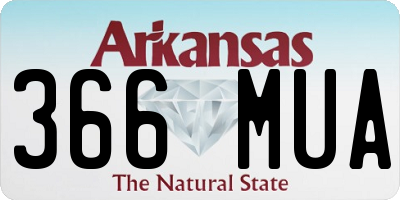 AR license plate 366MUA