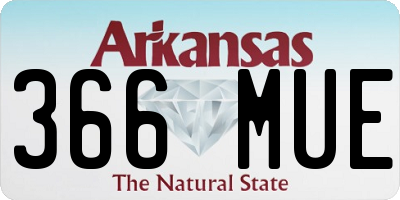 AR license plate 366MUE