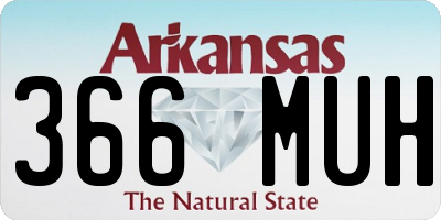AR license plate 366MUH