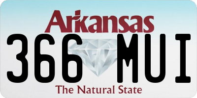 AR license plate 366MUI