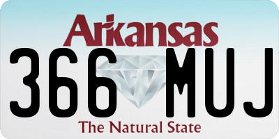 AR license plate 366MUJ