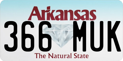 AR license plate 366MUK