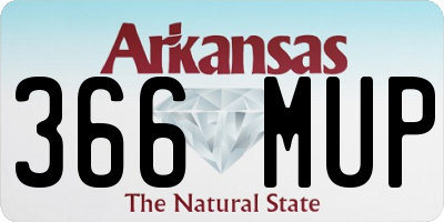 AR license plate 366MUP