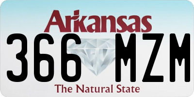 AR license plate 366MZM