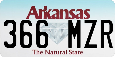 AR license plate 366MZR