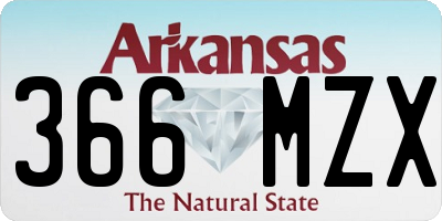AR license plate 366MZX