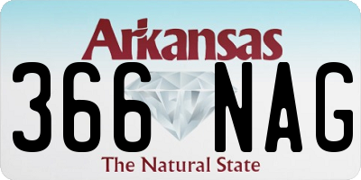 AR license plate 366NAG